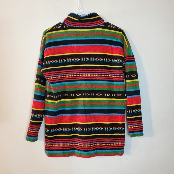Womens Chaps Aztec Southwestern Quarter Zip Cotton Shirt size medium - Picture 8 of 12